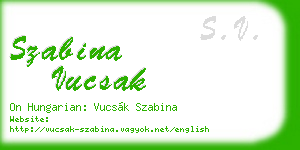 szabina vucsak business card